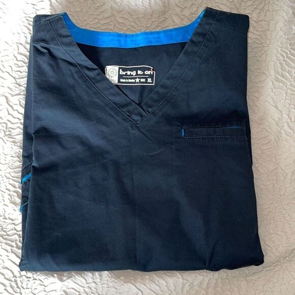 Bio Bring it On 19021 Women’s Stretch Angle V-Neck Top. Size XL Black - Picture 5 of 9